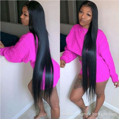 Virgin Human Hair Full Lace Wig for Black Peruvian Women Hight Quality 30 Inch Brazilian Hair Swiss Lace 10~34 Inch Long 180%